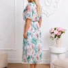 rochie-midi-din-voal-plisat-cu-imprimeu-floral-si-elastic-in-talie