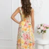 rochie-midi-eleganta-cu-imprimeu-floral-galben-si-bust-tip-corset