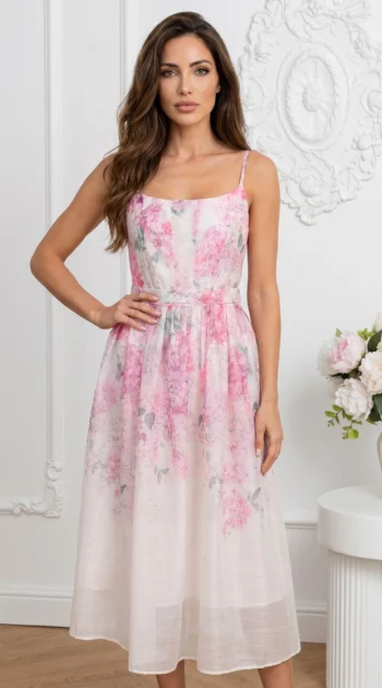 rochie-midi-eleganta-cu-imprimeu-floral-si-bretele-reglabile