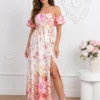 rochie-midi-eleganta-cu-maneci-bufante-si-imprimeu-floral-roz