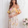 rochie-midi-eleganta-cu-umerii-lasati-maneci-bufante-si-imprimeu-floral-bogat-galben