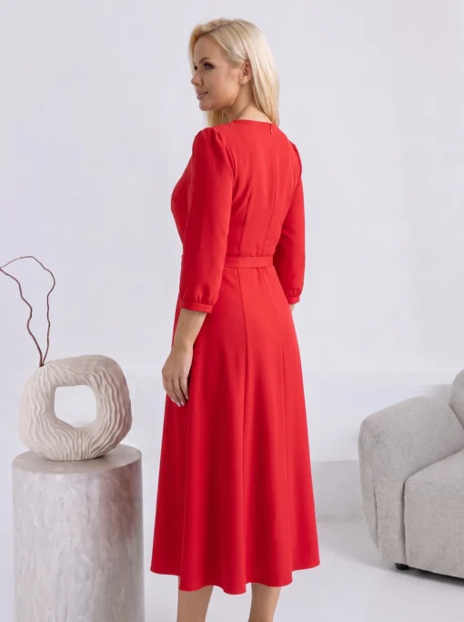 rochie-midi-eleganta-rosie-cu-curea-in-talie