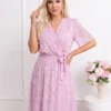 rochie-midi-eleganta-roz-cu-textura-florala