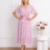 rochie-midi-eleganta-roz-cu-textura-florala