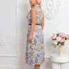 rochie-midi-eleganta-tip-sacou-cu-imprimeu-floral-si-curea