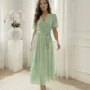 rochie-midi-eleganta-verde-menta-cu-textura-florala