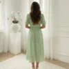 rochie-midi-eleganta-verde-menta-cu-textura-florala