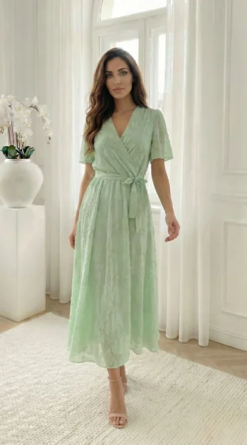 rochie-midi-eleganta-verde-menta-cu-textura-florala