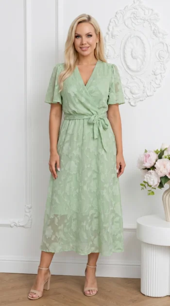 rochie-midi-eleganta-verde-menta-cu-textura-florala