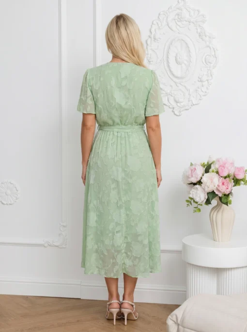 rochie-midi-eleganta-verde-menta-cu-textura-florala