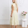 rochie-midi-galben-pai-in-dungi-fine-cu-volane-si-cordon-subtire-impletit