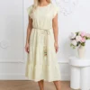 rochie-midi-galben-pai-in-dungi-fine-cu-volane-si-cordon-subtire-impletit