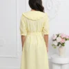 rochie-midi-galbena-din-vascoza-cu-guler-cu-volane