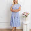 rochie-midi-in-dungi-alb-bleu-cu-volane-si-cordon-subtire-impletit