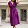 rochie-midi-mov-cu-decolteu-petrecut-si-curea-in-talie