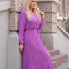 rochie-midi-plisata-mov-cu-cordon-in-talie