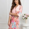 rochie-midi-plisata-roz-cu-imprimeu-floral