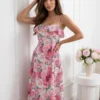 rochie-midi-retro-cu-imprimeu-floral-colorat-umerii-lasati-si-cordon-la-spate