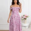 rochie-midi-retro-cu-imprimeu-floral-umerii-lasati-si-cordon-la-spate