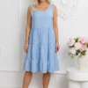 rochie-midi-vaporoasa-bleu-de-vara-cu-volane