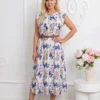 rochie-midi-vaporoasa-din-vascoza-cu-imprimeu-floral-si-curea