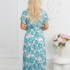 rochie-midi-vaporoasa-turcoaz-cu-imprimeu-floral-si-cu-decolteu-petrecut
