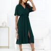 rochie-midi-verde-smarald-cu-decolteu-petrecut-si-crapatura-laterala