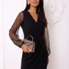 rochie-neagra-eleganta-cu-maneci-din-tull-si-decolteu-petrecut