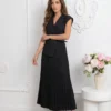 rochie-neagra-eleganta-tip-sacou-cu-fusta-plisata-si-curea
