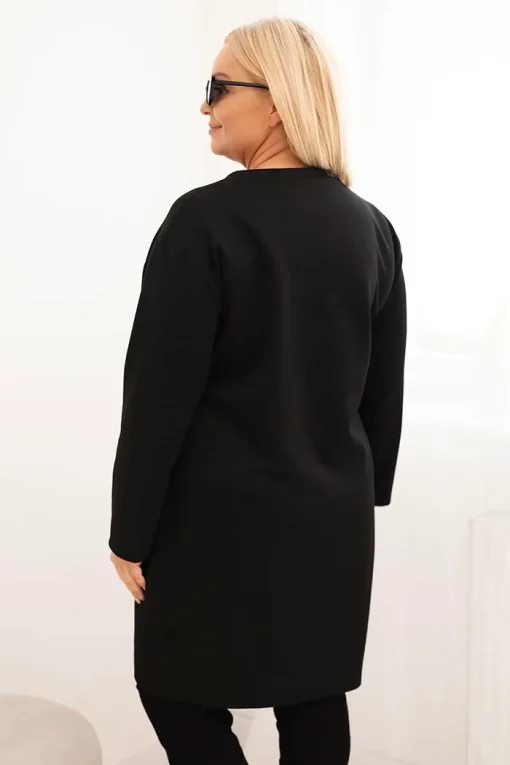 rochie-neagra-marime-mare-cu-croiala-lejera