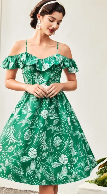 rochie-neves-cu-imprimeu-floral-si-volanase