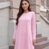rochie-roz-din-vascoza-cu-croiala-lejera