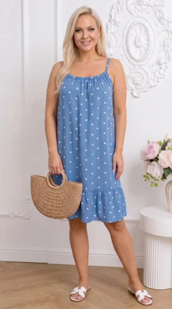 rochie-scurta-albastru-denim-din-vascoza-cu-buline-si-volan