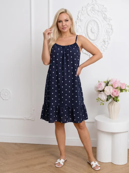 rochie-scurta-bleumarin-din-vascoza-cu-buline-si-volan