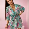 rochie-scurta-cu-imprimeu-floral-colorat-si-cordon-in-talie