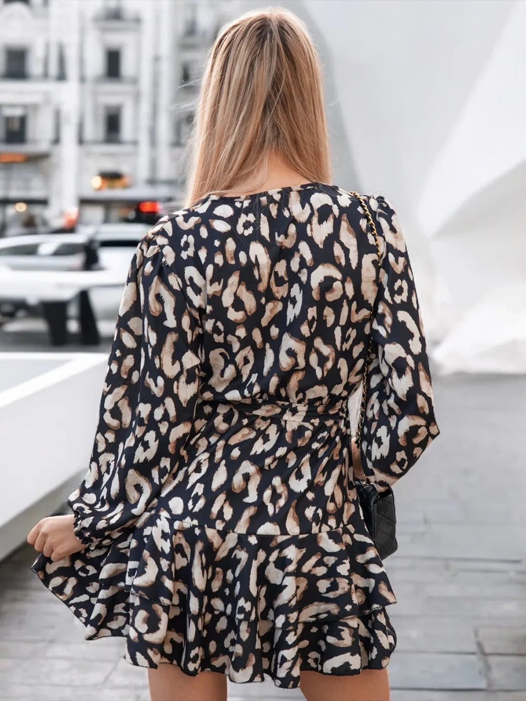 Rochie scurta cu imprimeu leopar... - 2 | YEO
