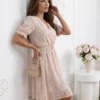 rochie-scurta-cu-textura-reliefata-si-curea