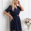 rochie-scurta-cu-textura-reliefata-si-curea