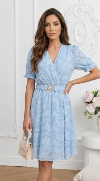 rochie-scurta-cu-textura-reliefata-si-curea