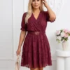 rochie-scurta-cu-textura-reliefata-si-curea
