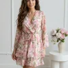 rochie-scurta-cu-volane-si-imprimeu-floral-roz