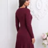 rochie-scurta-din-tricot-reiat-cu-fusta-usor-evazata
