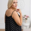 rochie-scurta-din-vascoza-neagra-cu-buline-si-volanas-la-baza