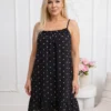 rochie-scurta-din-vascoza-neagra-cu-buline-si-volanas-la-baza