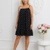 rochie-scurta-din-vascoza-neagra-cu-buline-si-volanas-la-baza