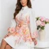 rochie-scurta-eleganta-din-bumbac-cu-imprimeu-floral-si-curea