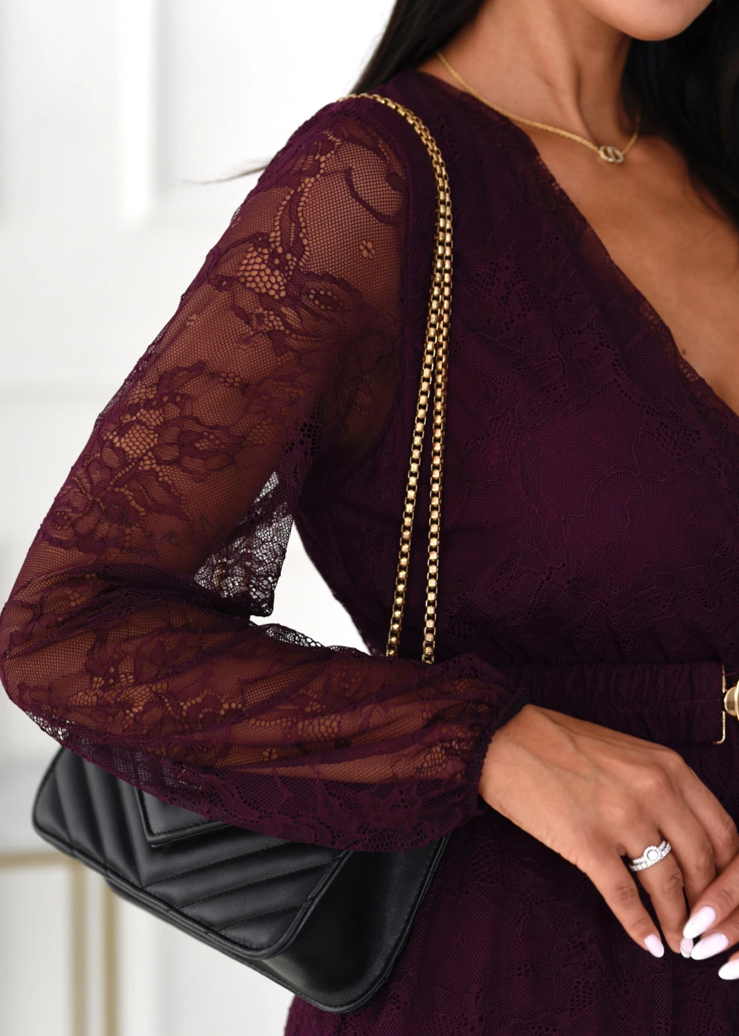 Rochie scurta eleganta din dante... - 2 | YEO