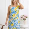 rochie-scurta-lejera-cu-imprimeu-albastru-si-lamai