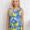 rochie-scurta-lejera-fara-maneci-cu-imprimeu-lamai