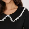rochie-scurta-neagra-cu-guler-dantelat